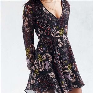 UO Kimchi Blue - black long sleeve mini dress